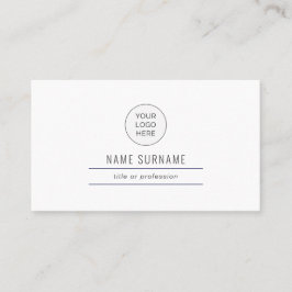Tarjeta De Visita Navy Blue Modern Simple Business Card