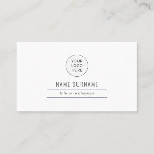 Tarjeta De Visita Navy Blue Modern Simple Business Card