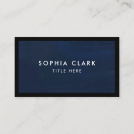 Tarjeta De Visita Navy Blue Personalizado Lujo Moderno Elegante