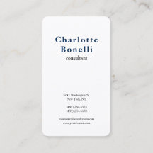 Navy Blue White Profesional Minimalista moderno