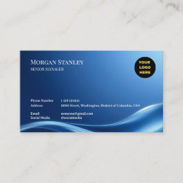 Tarjeta De Visita Navy Luxury Business Card Design