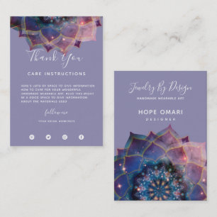 Tarjeta De Visita Nebula Bloom Mandala