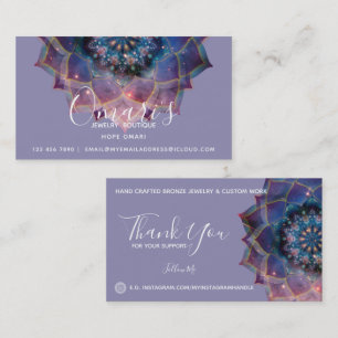 Tarjeta De Visita Nebula Bloom Mandala