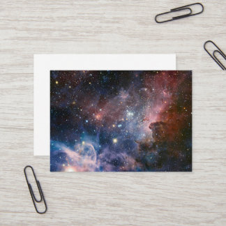 Tarjeta De Visita Nebulosa Carina Rojo y Azul Telescopio Hubble