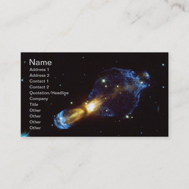 Tarjeta De Visita Nebulosa de huevo podrido de la NASA (Anverso)