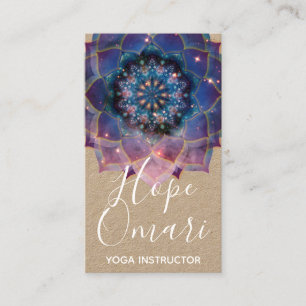 Tarjeta De Visita Nebulosa Flor   Mandala