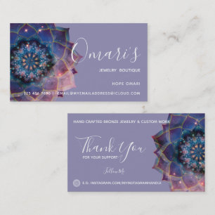 Tarjeta De Visita Nebulosa Flor   Mandala