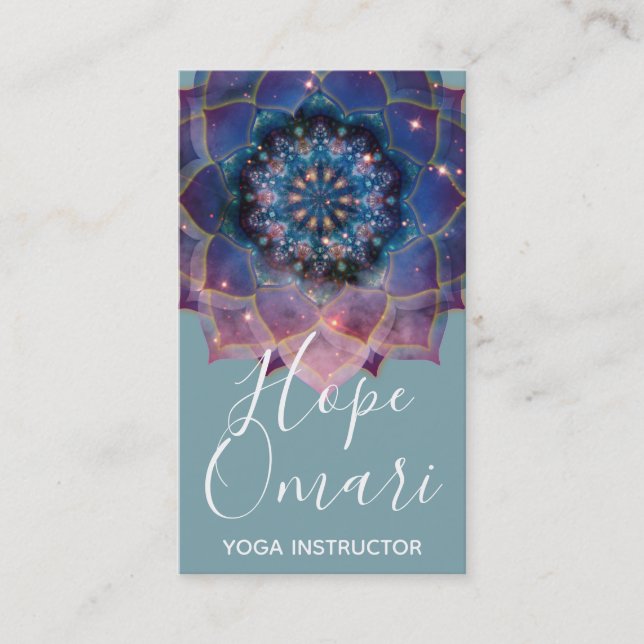 Tarjeta De Visita Nebulosa Flor | Mandala (Anverso)