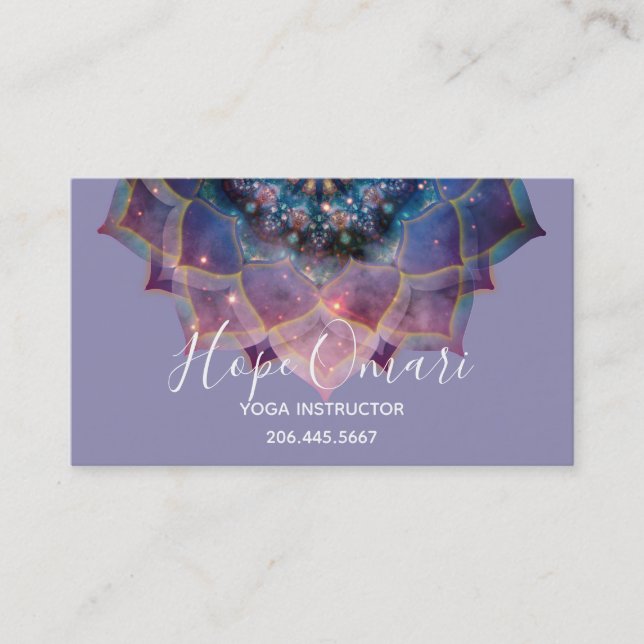 Tarjeta De Visita Nebulosa Flor | Mandala (Anverso)