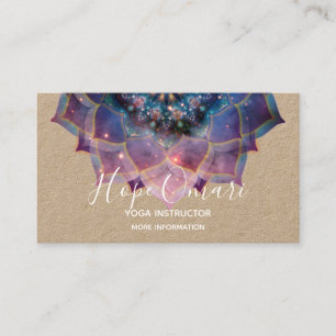 Tarjeta De Visita Nebulosa Flor   Mandala