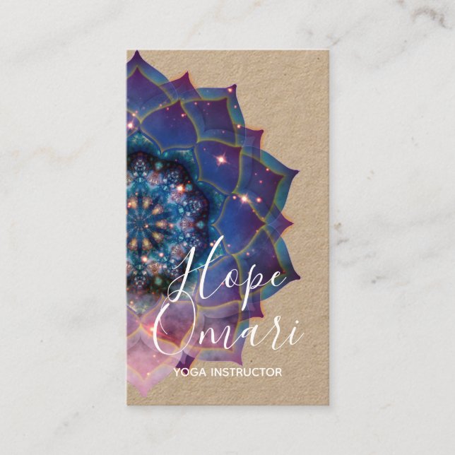 Tarjeta De Visita Nebulosa Flor | Mandala (Anverso)