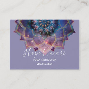 Tarjeta De Visita Nebulosa Flor   Mandala