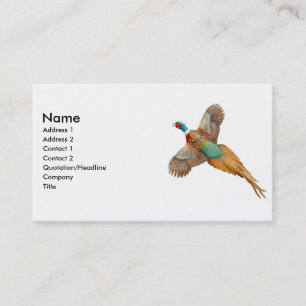 Tarjeta de visita Necked del faisán del anillo
