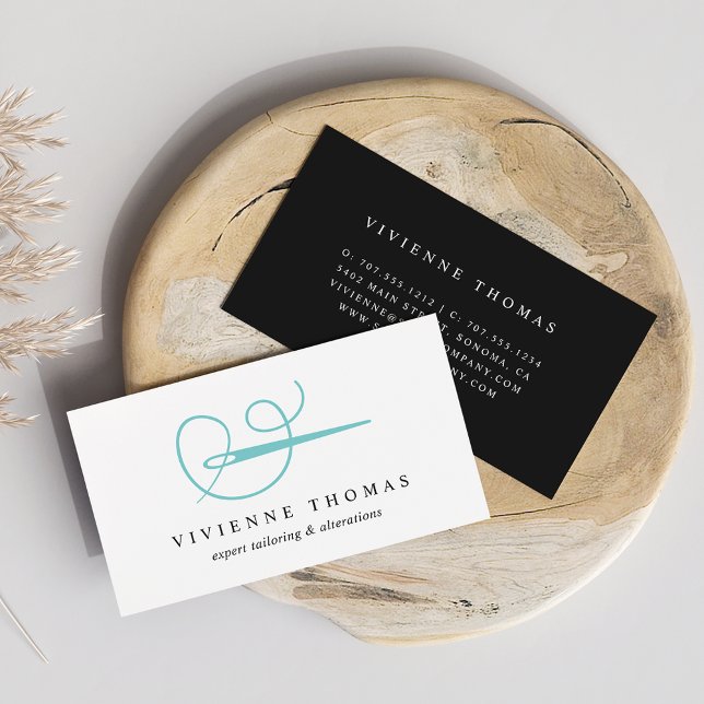 Tarjeta De Visita Needle & Thread | Alteraciones de sastre de marea (Subido por el creador)