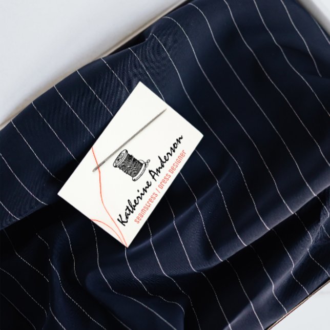 Tarjeta De Visita Needle & Thread | Estanque de costura (Subido por el creador)