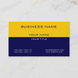 Tarjeta De Visita Negocio amarillo profesional moderno de los azules