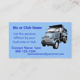 Tarjeta De Visita Negocio antiguo Card2-customize de Dumptruck