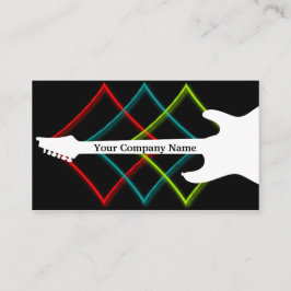 Tarjeta De Visita Negocio caliente de la guitarra del color del