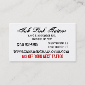 Tarjeta De Visita Negocio Card3 del vínculo de la tinta