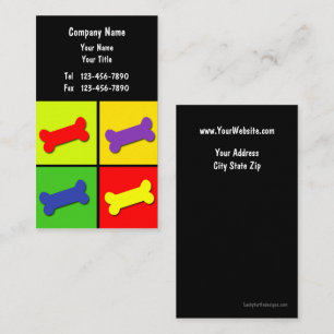 Tarjeta De Visita Negocio Card_10 del cuidado de animales de