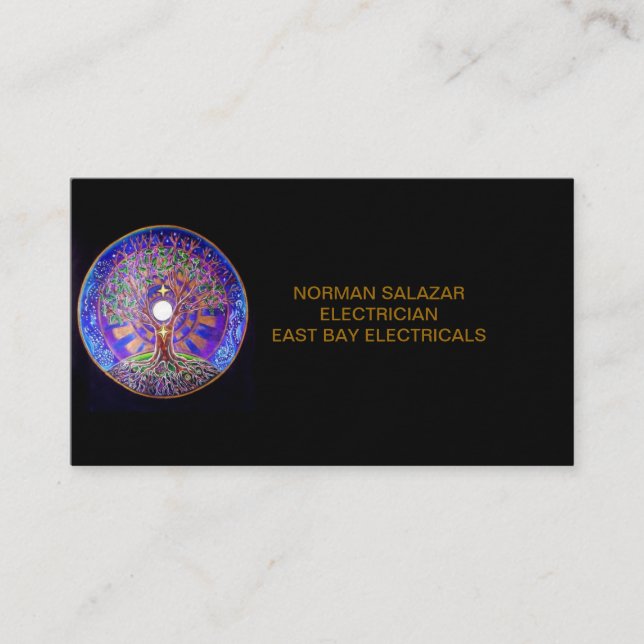 TARJETA DE VISITA NEGOCIO CARD-ELECTRICIAN (Anverso)