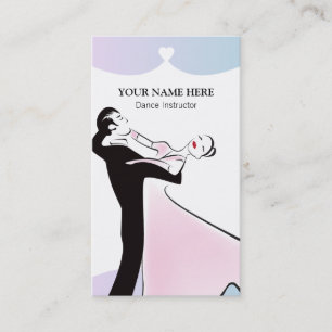 Tarjeta De Visita Negocio clásico del instructor de la danza de