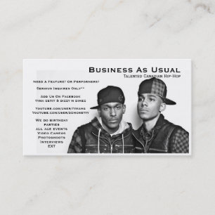 Tarjeta De Visita Negocio como de costumbre