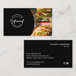 Tarjeta De Visita Negocio de alimentos modernos Fotos personalizadas