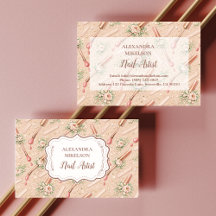 Negocio de Artista de Uñas Florales de Lujo