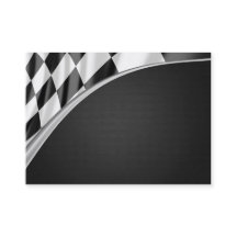 Negocio de bandera de carreras a cuadros y cromo m