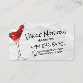 Tarjeta De Visita negocio de bebidas | Papel desgarrado