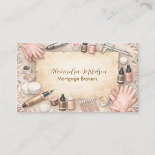 Tarjeta De Visita Negocio de Belleza de Cejas Premium