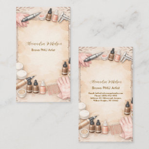 Tarjeta De Visita Negocio de Belleza de Cejas Premium