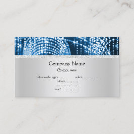 Tarjeta De Visita Negocio de brillo azul elegante semi brillo