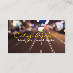 Tarjeta De Visita Negocio de Chofer de Taxi de Ciudad