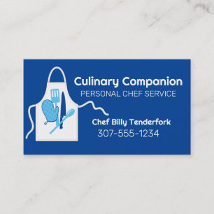 Tarjeta De Visita negocio de cocinar blanco de los utensilios del