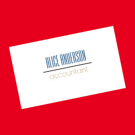 Tarjeta De Visita Negocio de contador moderno geométrico simple azul