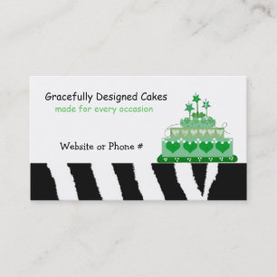 Tarjeta De Visita Negocio de Decoración de Pasteles