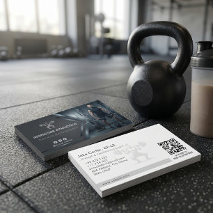 Tarjeta De Visita Negocio de Entrenador de CrossFit   Acero metálico