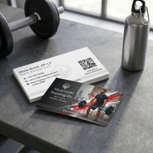 Tarjeta De Visita Negocio de Entrenador de Fuerza   Creative Street 