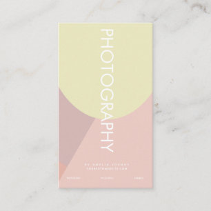 Tarjeta De Visita Negocio de Fotografía Colorblock