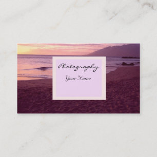 Tarjeta De Visita Negocio de Fotografía de Puestas de Sol