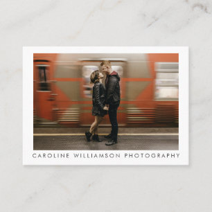 Tarjeta De Visita Negocio de Fotografía Moderna Grande Foto Elegante