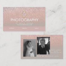 Negocio de Fotografía Ombre Glitter Tu Logo 