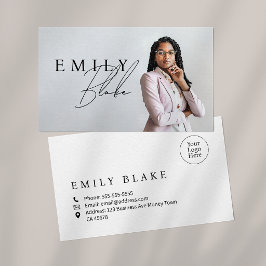 Tarjeta De Visita Negocio de Fotos Simple Moderno