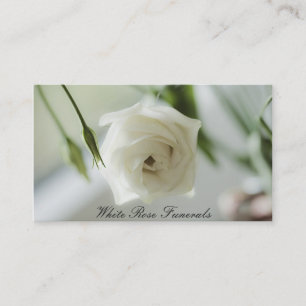 Tarjeta De Visita Negocio de funerales del diseño del rosa blanco