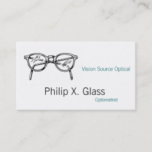 Tarjeta De Visita Negocio de gafas de visión óptica moderna