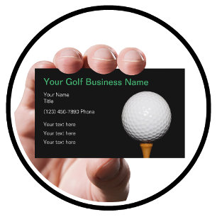 Tarjeta De Visita Negocio de Golf Tema Simple de Pelota de Golf