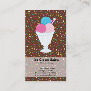 Tarjeta De Visita Negocio de helados