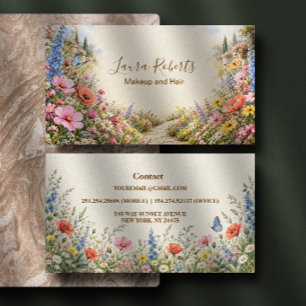 Tarjeta De Visita Negocio de jardín de mariposas de flores silvestre